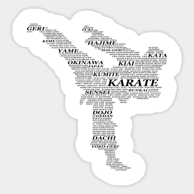 Karate Terms and Vocabulary Design Sticker by Tolan79 Magic Designs